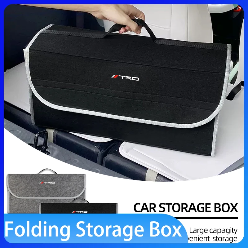 

Car Storage Bag Folding Travel Tidying Box Trunk Tools Case For TRD TOYOTA Crown Reiz Corolla Prada Alphard Yaris Vitz Camry