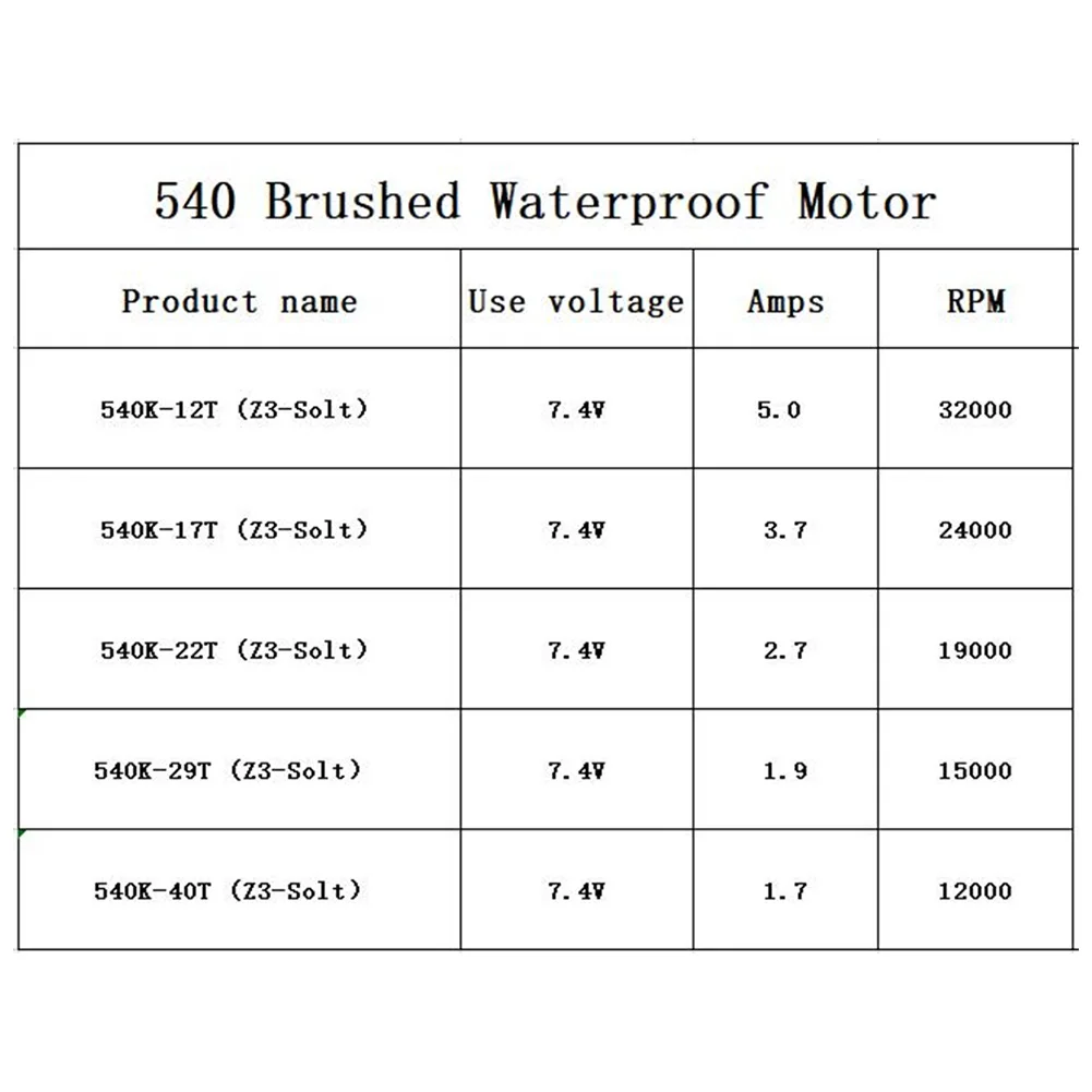 540 escova rc carro rc motores elétricos 12t 17t 22t 29t 40t motor elétrico escovado à prova dwaterproof água para 1/10 rc carro rastreador axial scx10