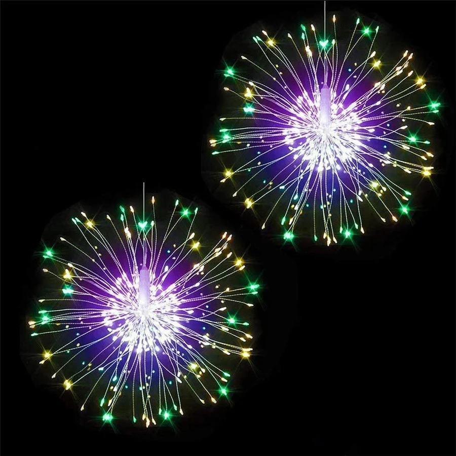 10 IN 1 1200LEDs Starburst Firework String Lights Waterproof 8 Modes Fairy Garden Lights Garland for Party Christmas Decorations