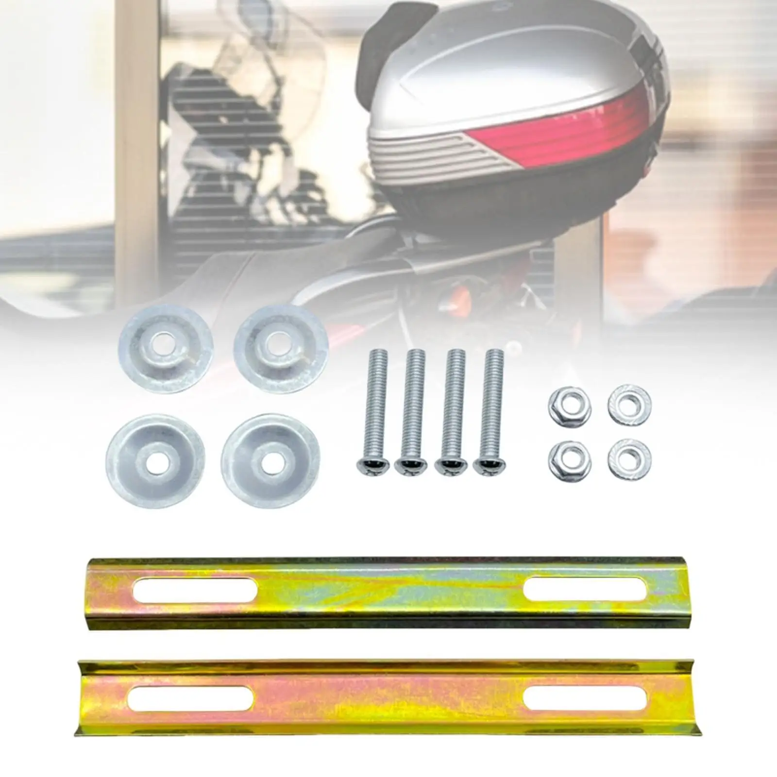 

Motorcycle Basket Install Mount Brackets, Replacement Parts Professional Repair Mount Adapter for Cargo Rack Rear Baskets