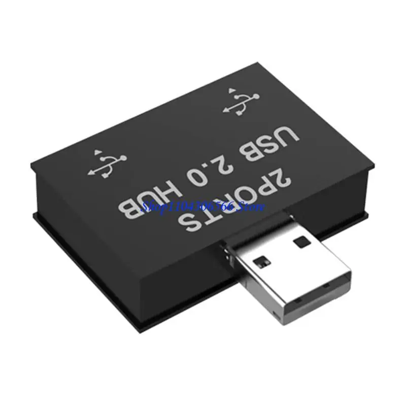 

02DD USB 2.0 A Male To Double USB Female Y Splitter Extension Hub For Desktop Laptop Car Charging Adapter