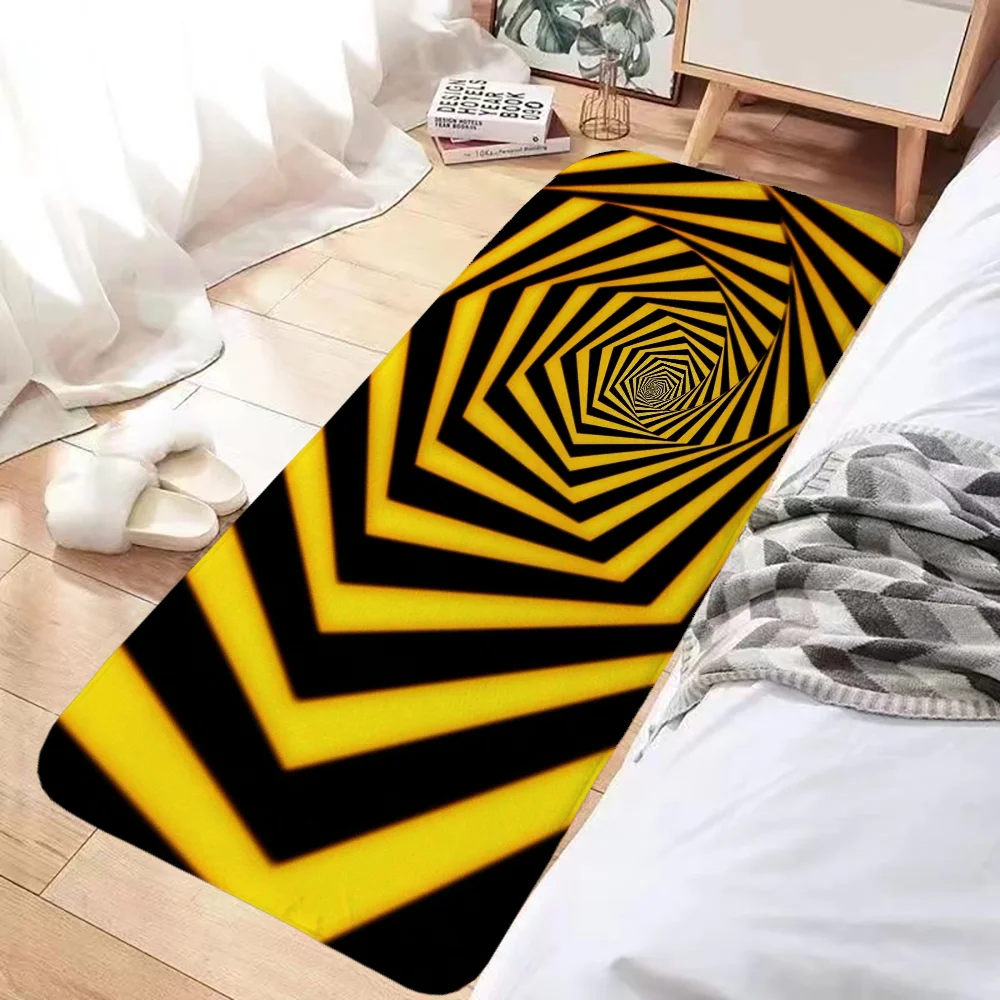 

Non-slip Kitchen Mat Rugs Room Mats Bath Mat Door Mat 3d Vortex Illusion Bathroom Rug Carpet for Kitchen Foot Floor Prayer Home