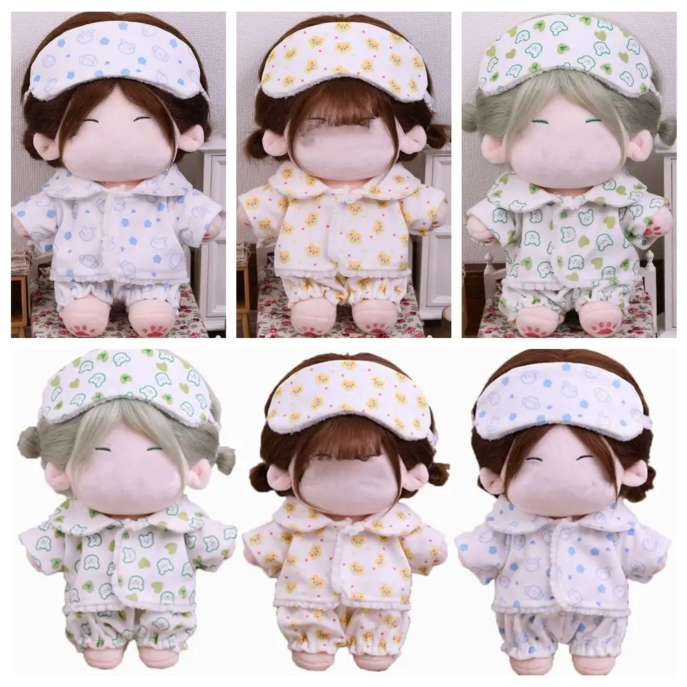 20cm Cotton Doll Lovely Princess Dresses Jumpsuit T-shirt Plush Dolls Clothes Skirt With Headband EXO Idol Dolls Accessories