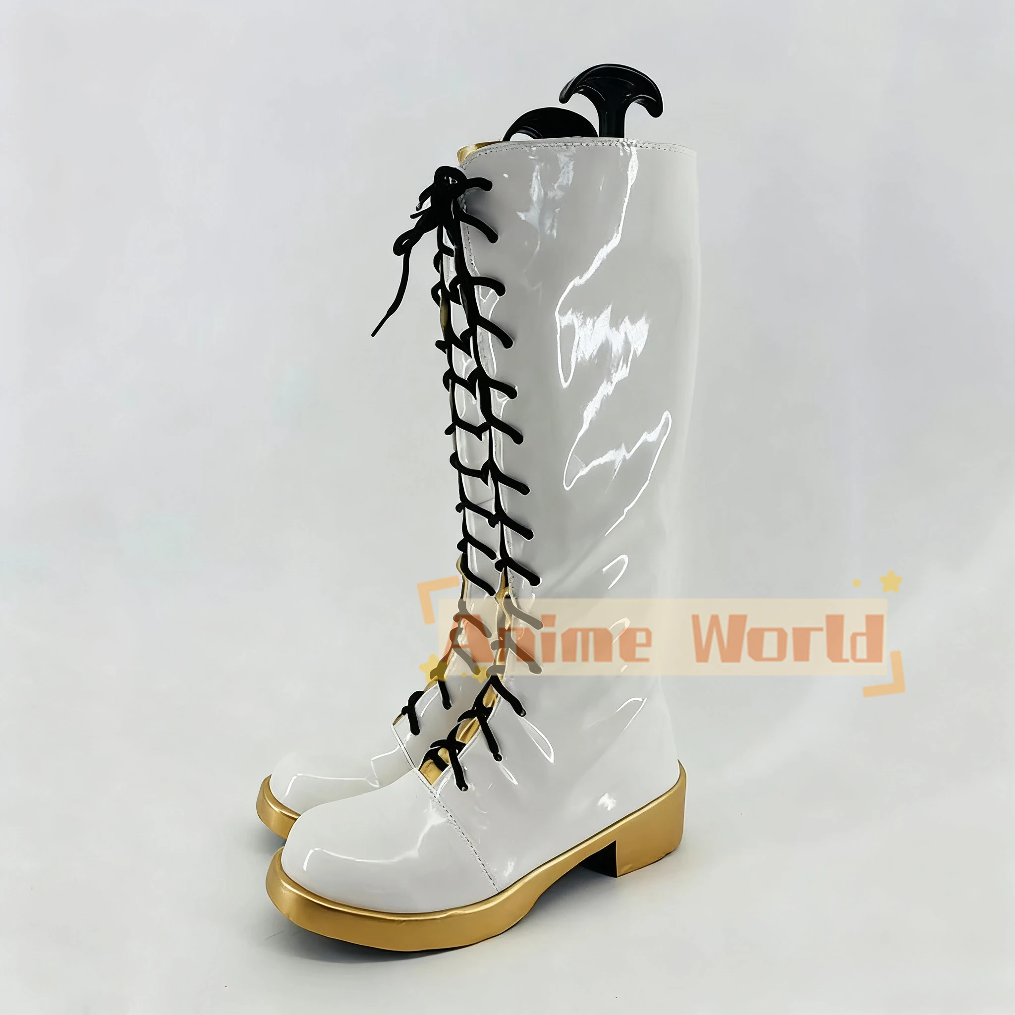 Chaussures de Costume de Cosplay Anime KPop Demon Hunters Rumi Zoey Mira, bottes blanches en Faux cuir faites à la main pour adultes et enfants, garçons et filles