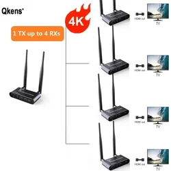 4K Wireless Transmission Video Transmitter Receiver 200m HDMI Extender Screen Share Display Fr Camera PC To TV Monitor Projector