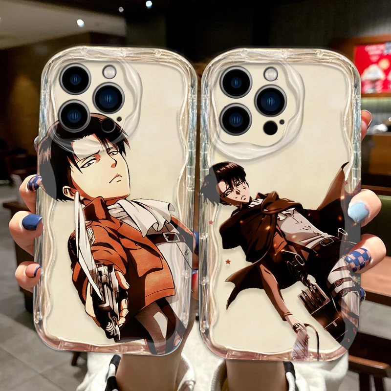 Anime Attack On Titan Cover For Apple iPhone 15 14 13 12 11 Pro X XR XS Max Plus 8 7 Plus SE Wave Oil Phone Case