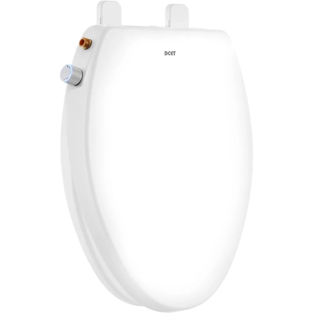 

Elongated Bidet Toilet Seat with Dual Nozzle - Front & Rear Wash, Quiet-Close Lid, Adjustable Pressure, Easy Install