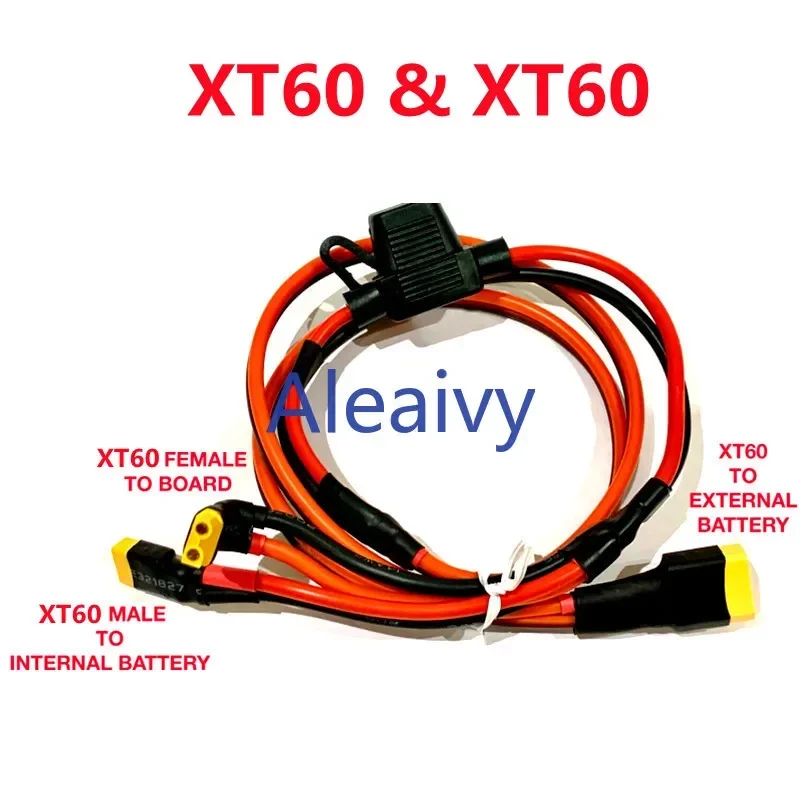 

For Parallel Extra Extension Ninebot /XIAOMI M365 and Pro 36v 48v Battery Pack Cable Kit XT30&XT60 Accessories + 30A Fuse