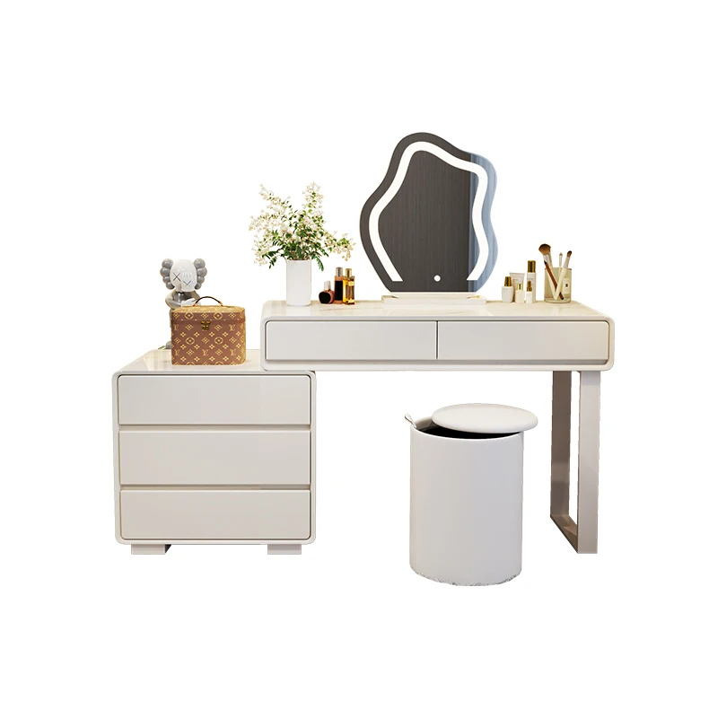 

Dresser Storage Cabinet Integrated Slate Cream Wind Bedroom 100*45cm
