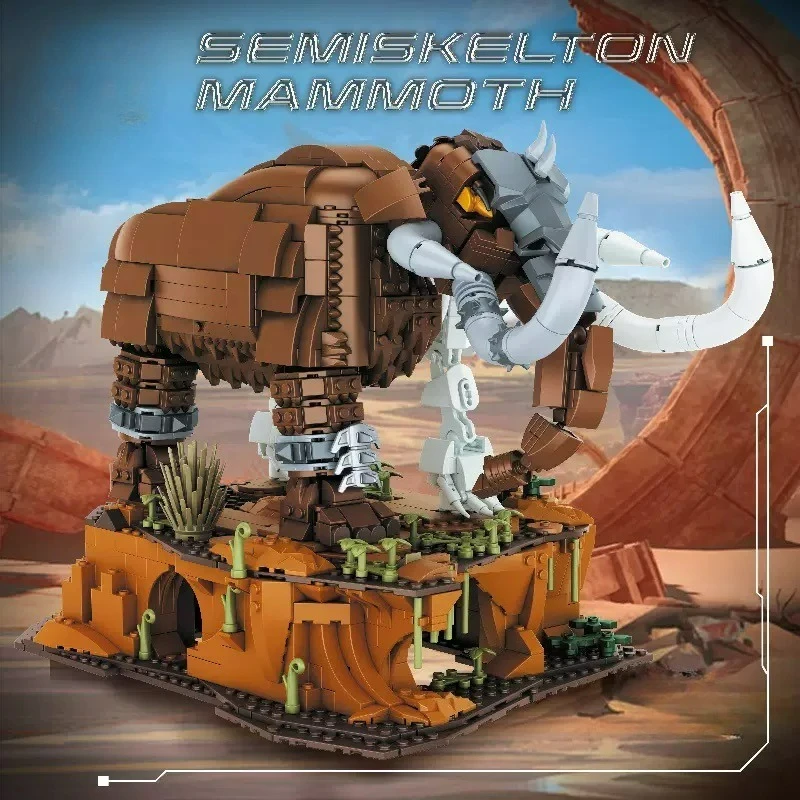 

MOC Glacial Period Semiskelton Mammoth Modle Building Blocks Desktop Ornament Exquisite Oranaments Brick Puzzle DIY Toy Kid Gift