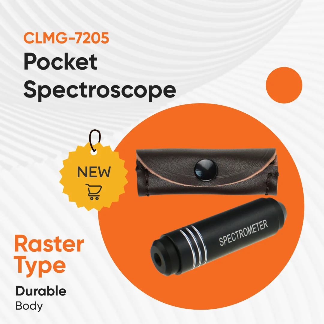 Professional Gemstone Spectroscope for Absorption Spectrum Analysis 55mm Raster Type Optical Instrument Gem Tester Tool for Ruby