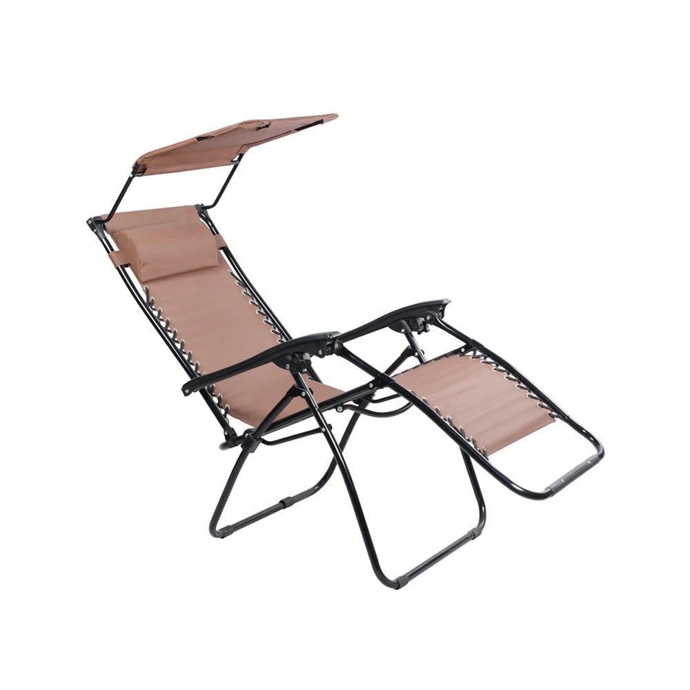 Modern Metal Outdoor Beach Chaise Adjustable Zero Gravity Chaise Folding Garden Chair