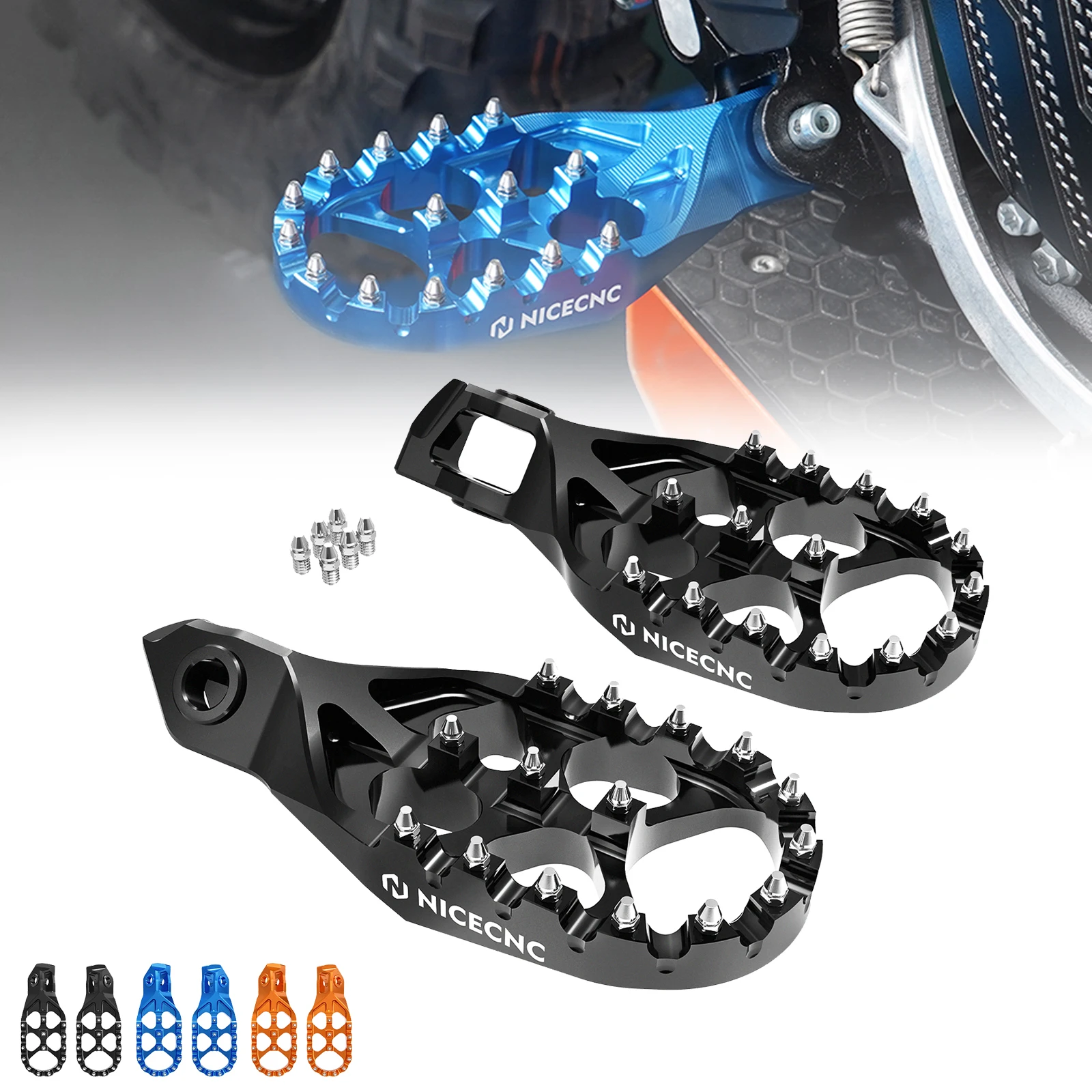 

NiceCNC Motorcycle Forged Footrest Footpeg Foot Pegs For GasGas GAS GAS EC EX MC 125 250 300 250F 350F 450F ECF EXF MCF 2024