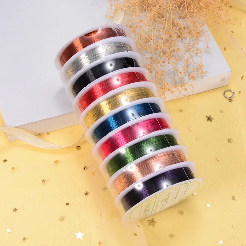 DIY Jewelry Accessories Handmade Beaded Copper Wire Metal Wire Beaded Steel Wire Lead Factory Wholesale