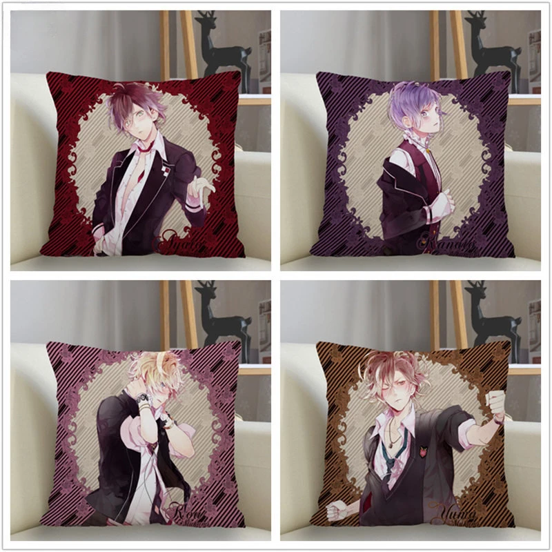 New Custom DIABOLIK LOVERS Pillowcase Sofa Decorative Cushion Cover Pillowcase Home Decor Drop Shipping Wholesale