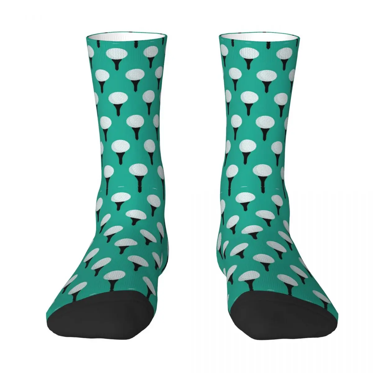 

Golf Ball And Tee Pattern Socks Harajuku Sweat Absorbing Stockings All Season Long Socks for Man's Woman's Christmas Gifts