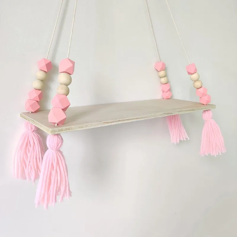 Macaron octogonal perle frange étagère enfants organisateur mural créatif décor à la maison