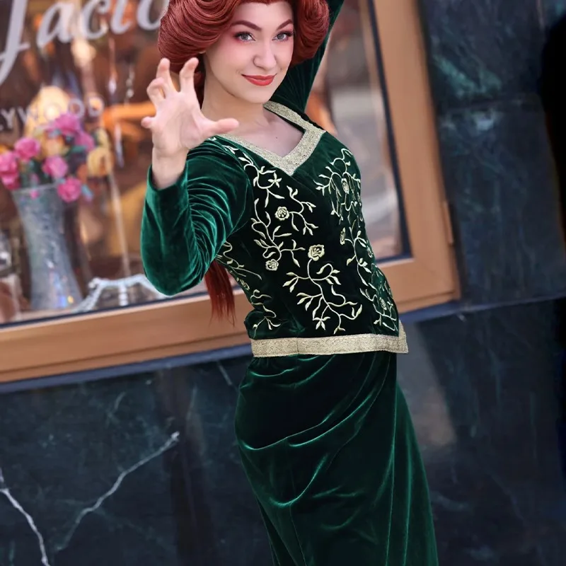 Anime Princess Green Dress Fiona Dress Shrek Cosplay Costume Fancy Fantasy  Party Suit Roleplay for Adult Woman Princess Outfits - AliExpress 200000532