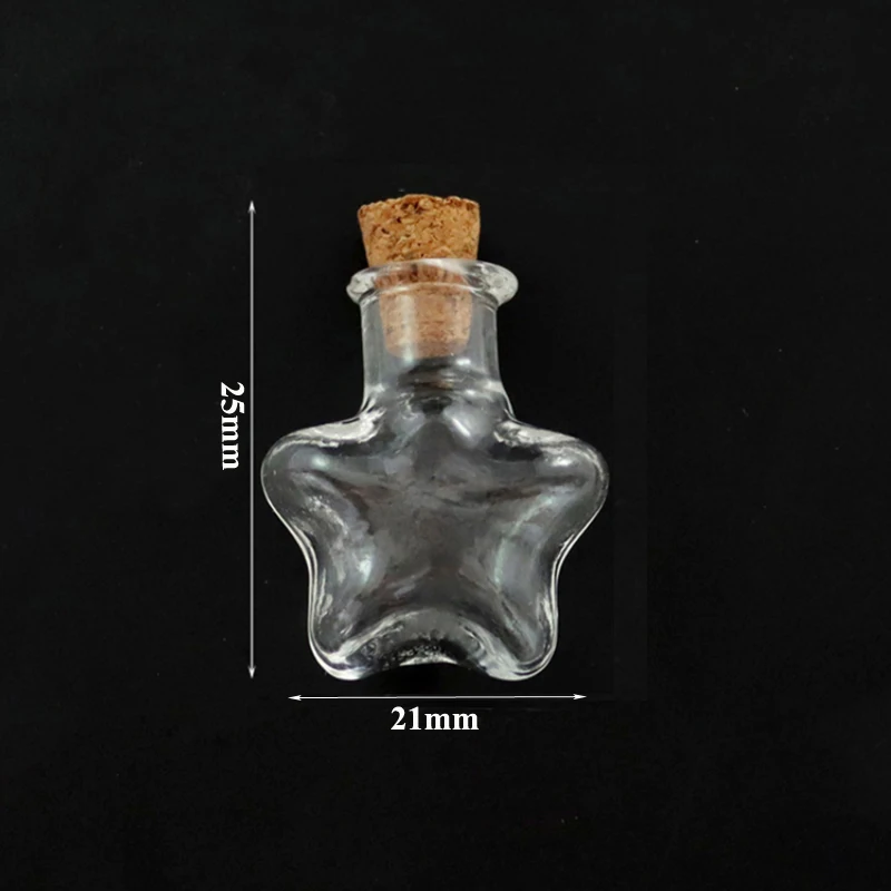 5-10 stücke Glas Mini Wishing Flasche Kork Flaschen Leere Probe Gläser Hause Dekoration DIY Schmuck Anhänger Kork Stopper lagerung Fläschchen – Detail 5