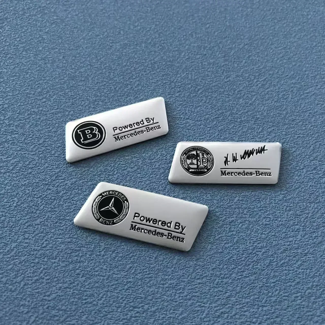 

Алюминиевые наклейки-эмблемы для автомобиля 1,6x4 см, декоративные наклейки для интерьера Mercedes Benz AMG Brabus Maybach Smart W203 W206 W108 W124 W126