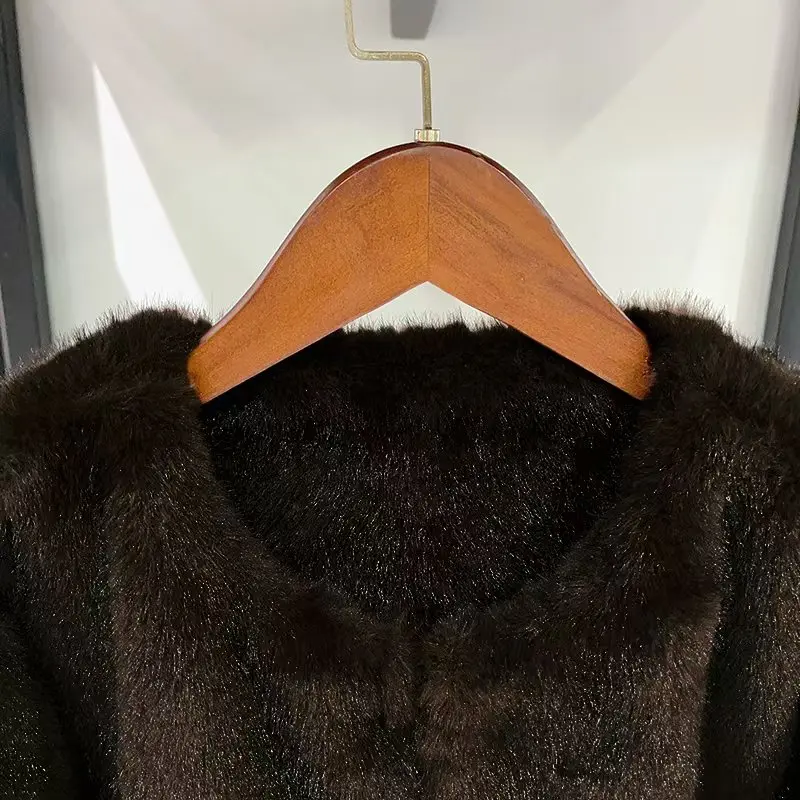 سترة نسائية صديقة للبيئة خالية من الفرو وياقة أنيقة غير رسمية متعددة الاستخدامات ملابس خارجية دافئة لموسم الخريف/الشتاء وصل حديثًا 2025