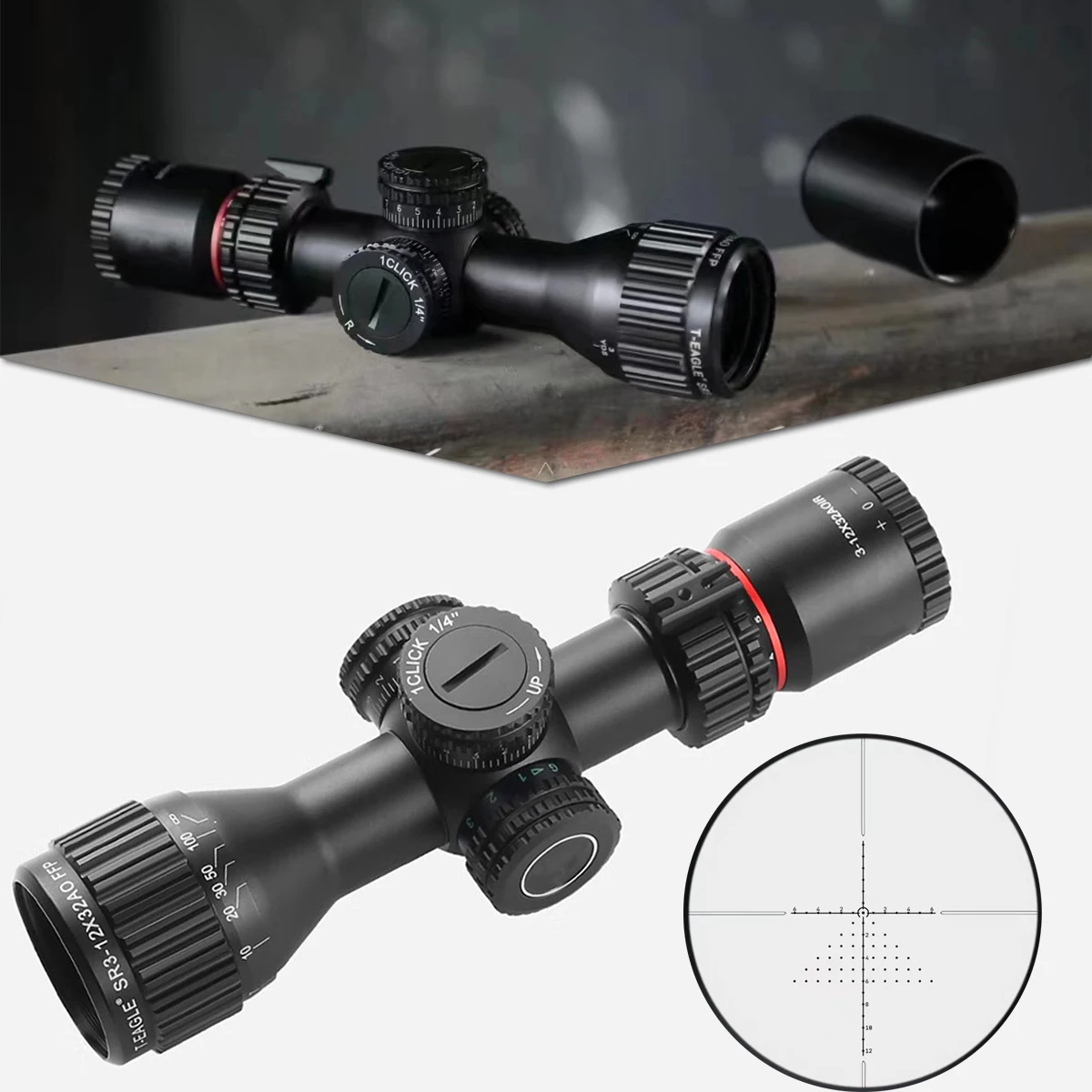 

SR3-12×32AOFFP Tactical Scope Front High Shock-resistant Waterproof Low-light Night Vision Sight Outdoor Bird Watching Telescope