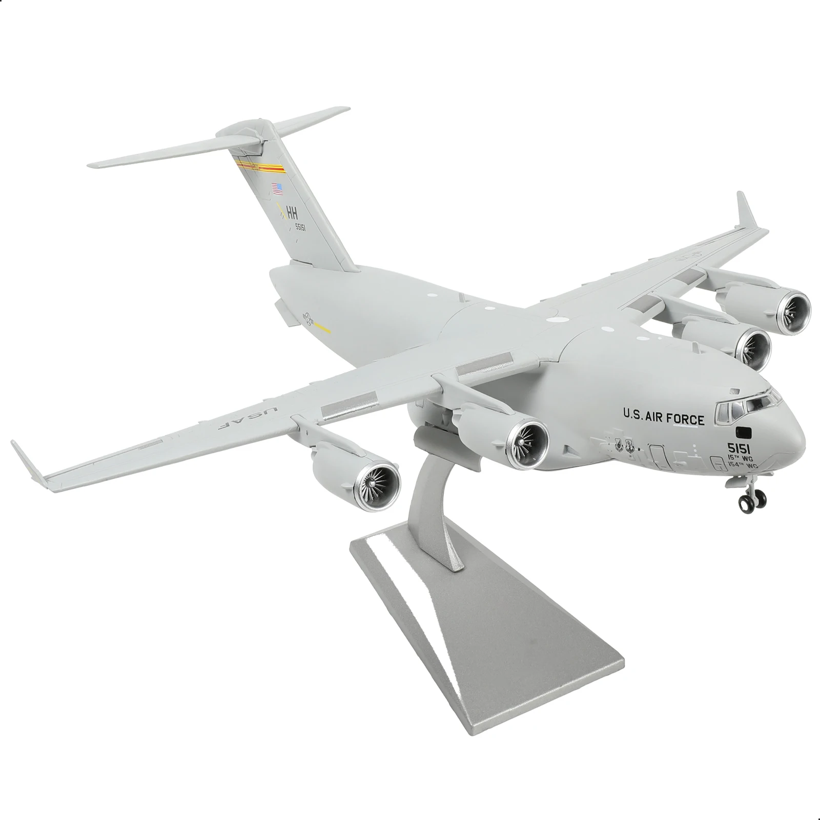 

NUOTIE 1/200 C-17 Globemaster Diecast Airplane Model Kits with Stand Harbor-Hickam AFB Transport Metal Airplane Model (154th WG)