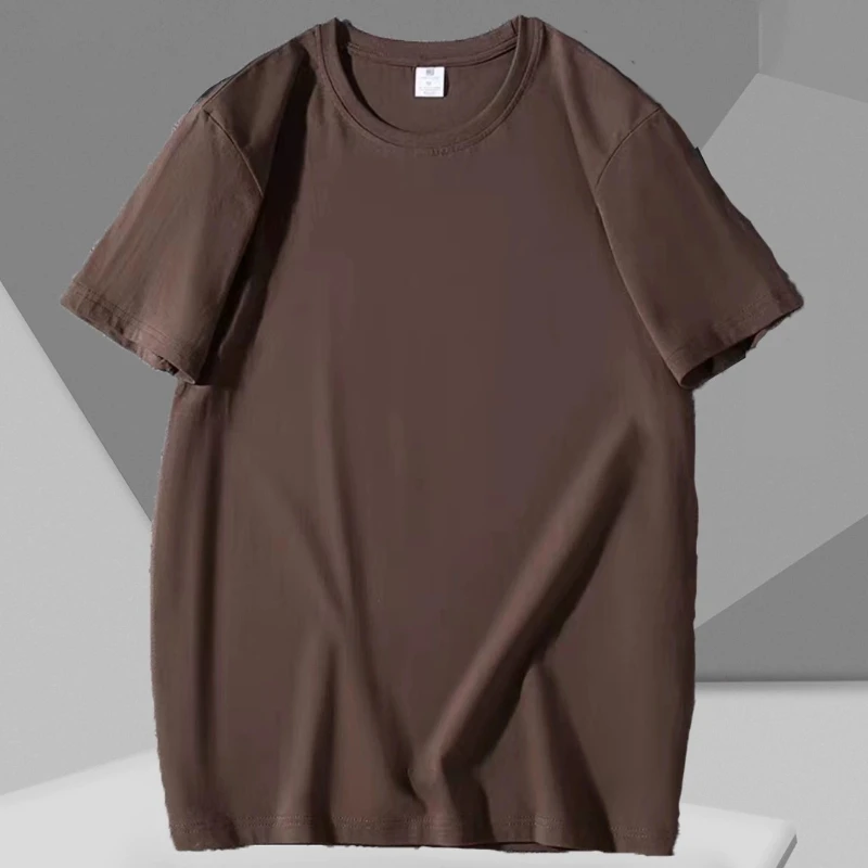 قمصان رجالية كبيرة وطويلة تمتد تي شيرت لملابس غير رسمية 9XL 12XL الجولة الرقبة قصيرة الأكمام تي شيرت القطن بلون القمم