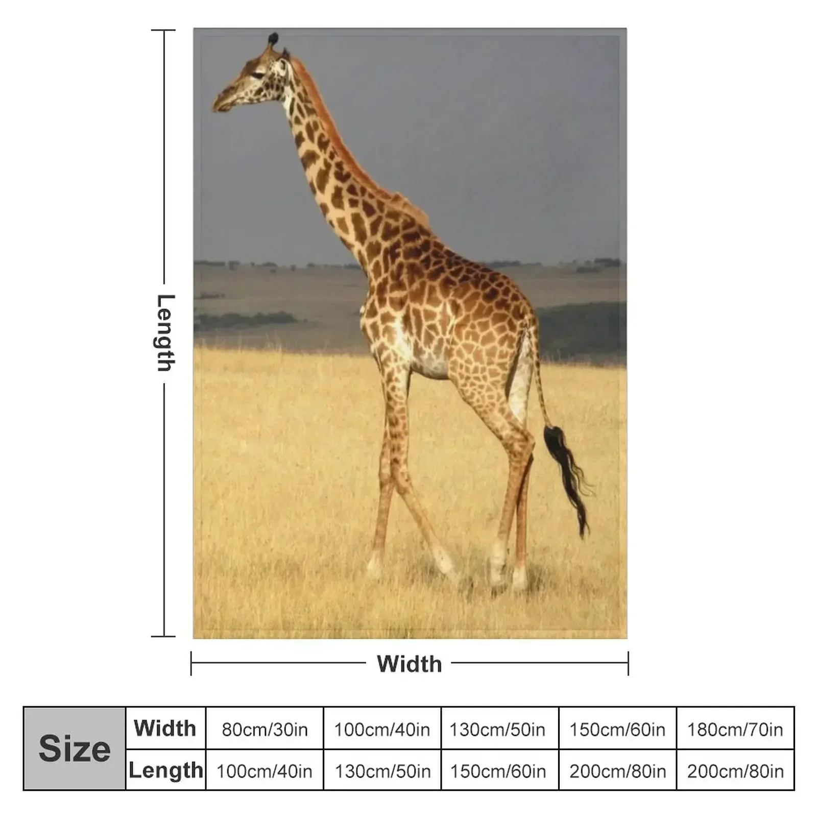 Giraffe full body Africa African Animals Throw Blanket Weighted Sofa Quilt anime Thin Multi-Purpose blankets ands Blankets