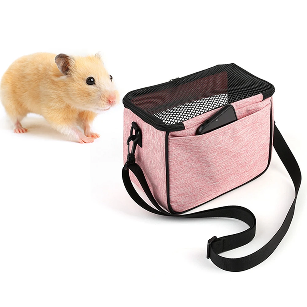 Pet Hamsters Totoro Rabbits Carrier Bag Windproof One-Shoulder Cross-Body Bags Small Animal Hedgehog Pouches Outgoing Travel Bag