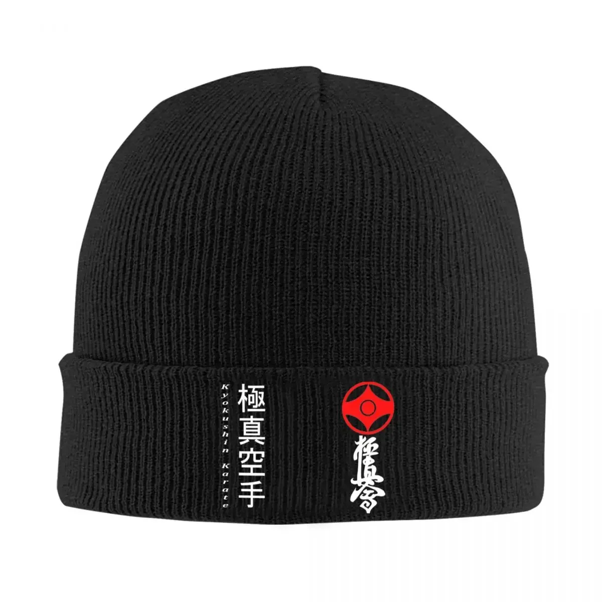 Karate Kyokushin Bonnet Hats Martial Knit Hat Men Women Casual Thermal Elastic Beanie Hats Winter Hippie Pattern Cap