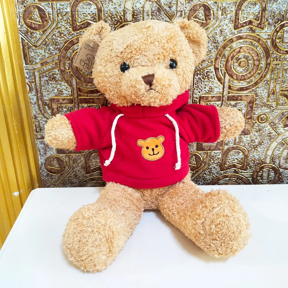 

Cute Wearing Sweater Stuffed Teddy Bear Girl Children Plush Toy