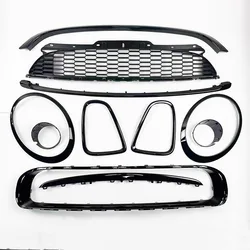 Car Racing Front Honeycomb Smoked Black Grill for BMW mini R56 R55 R57 R58 Outer Door Handle Headlight Tailight Frame Grille