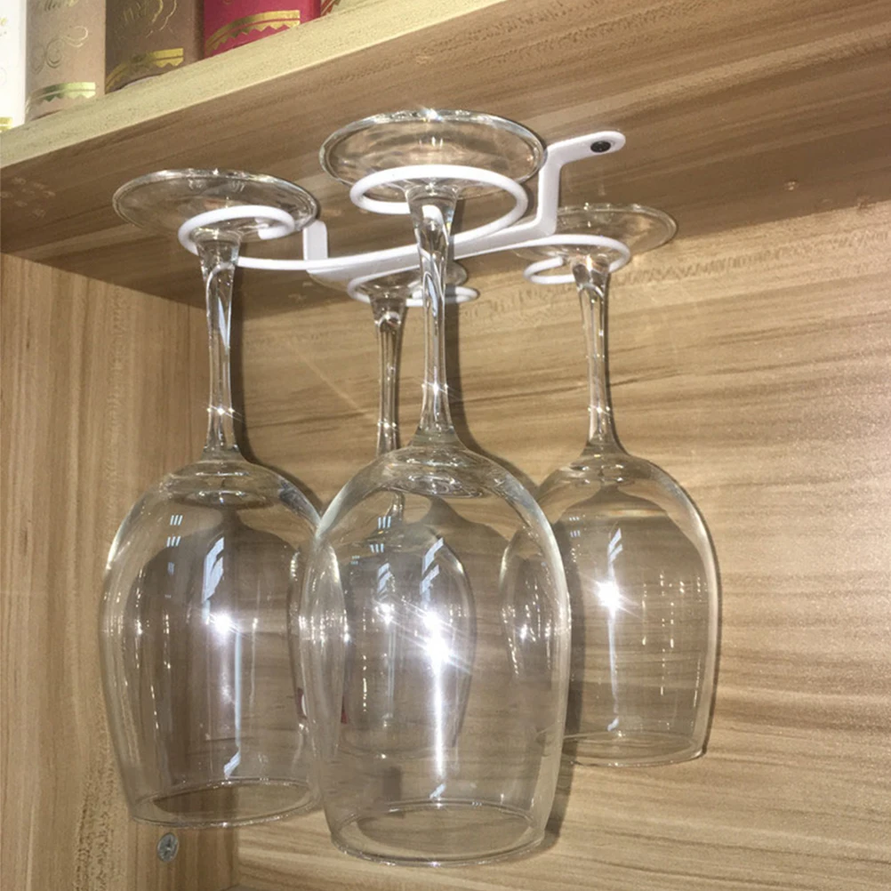

Glass Cup Holder Rack Smooth Upside Down Design Hanging Wine Goblet ganizer Compact Kitchen Bar Furniture Storage Solution Glass