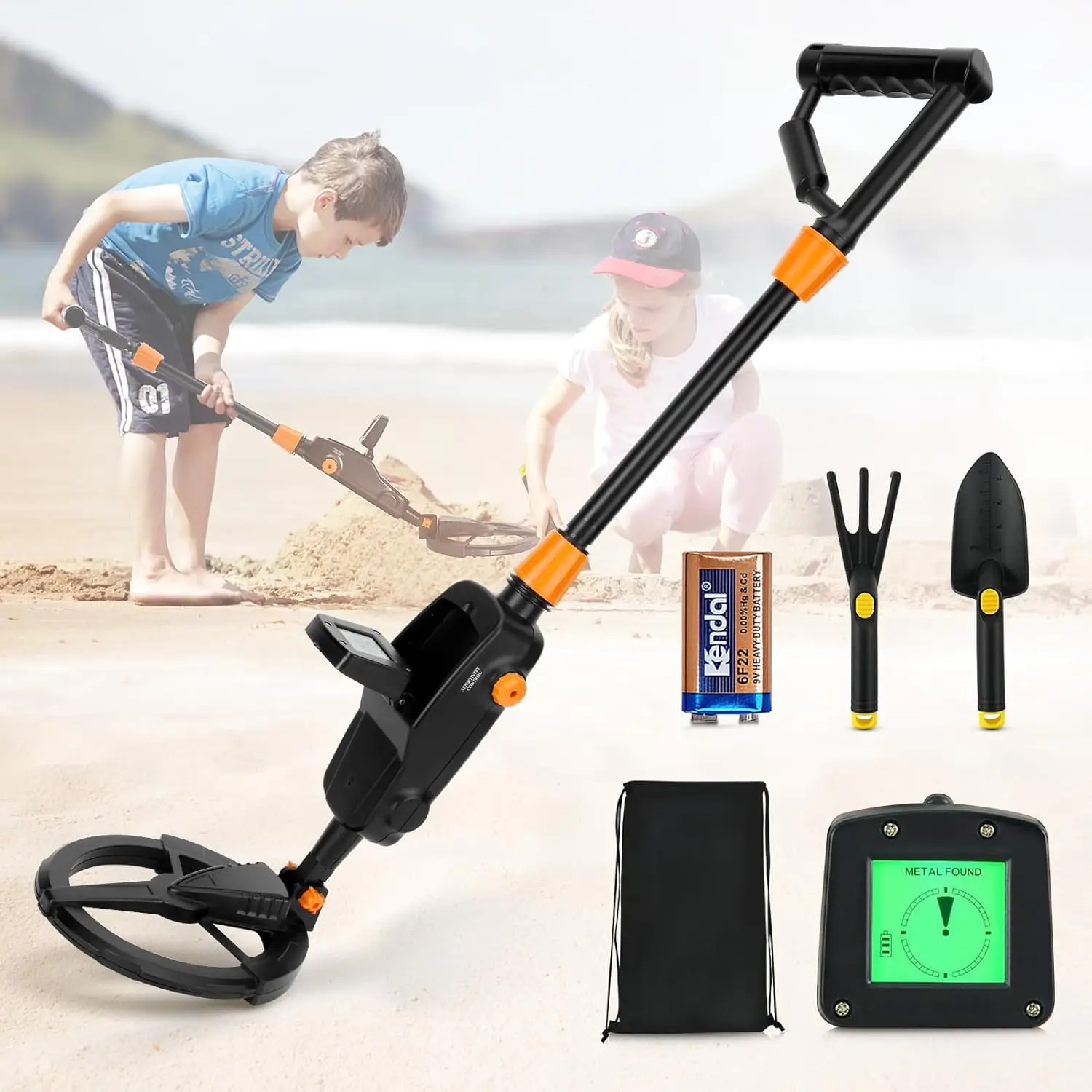 

Children's Metal Detector,Metal Detector with LCD and Sound Display, High-sensitivity Metal Detector with Waterproof Search Coil