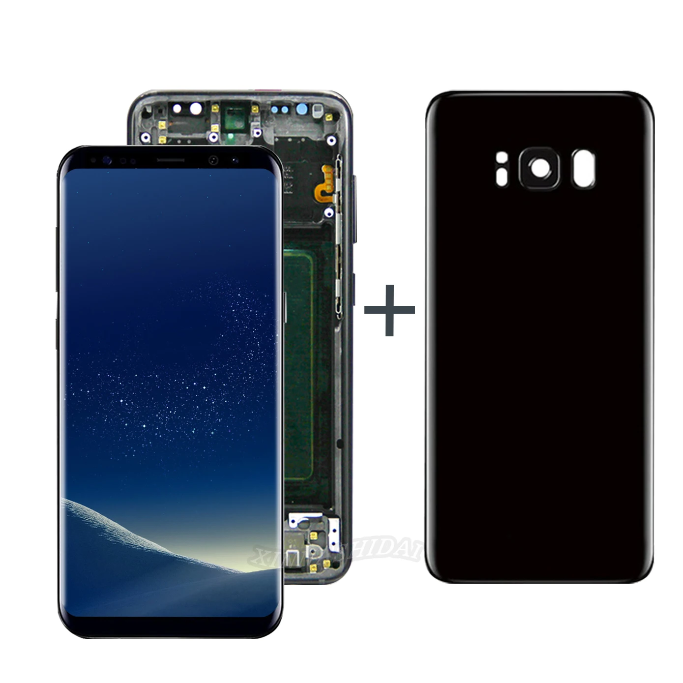 For Samsung Galaxy S8 OLED Digitizer Touch Screen S8 G950 SM-G950F Assembly Replacement With Frame Back Cover