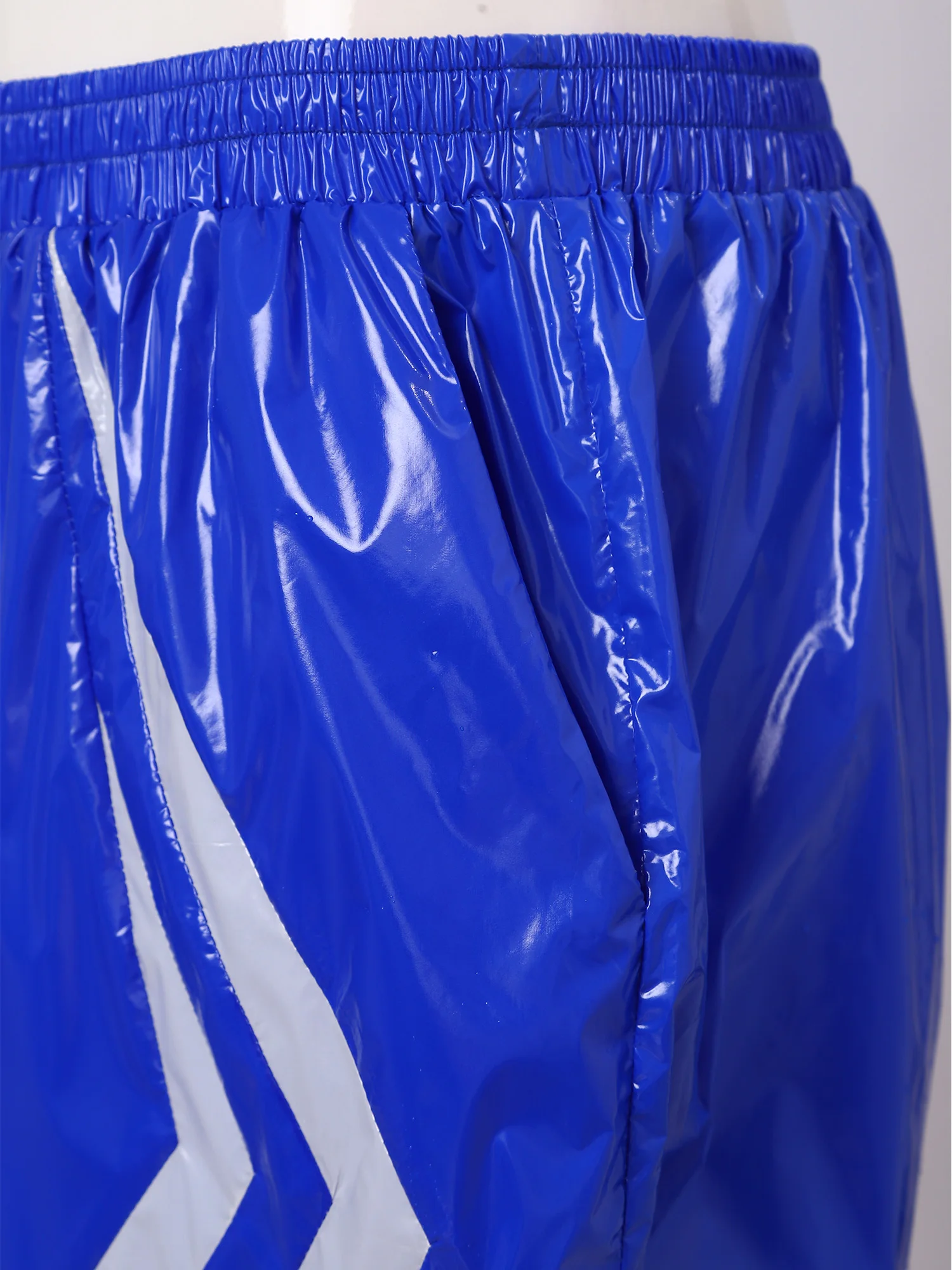 Men Swimsuit Stripes Seam Swim Shorts Waterpoof Swimming Trunks Shorts Quick-dry Sports Cycling Short Beach Swimming Bathingsuit