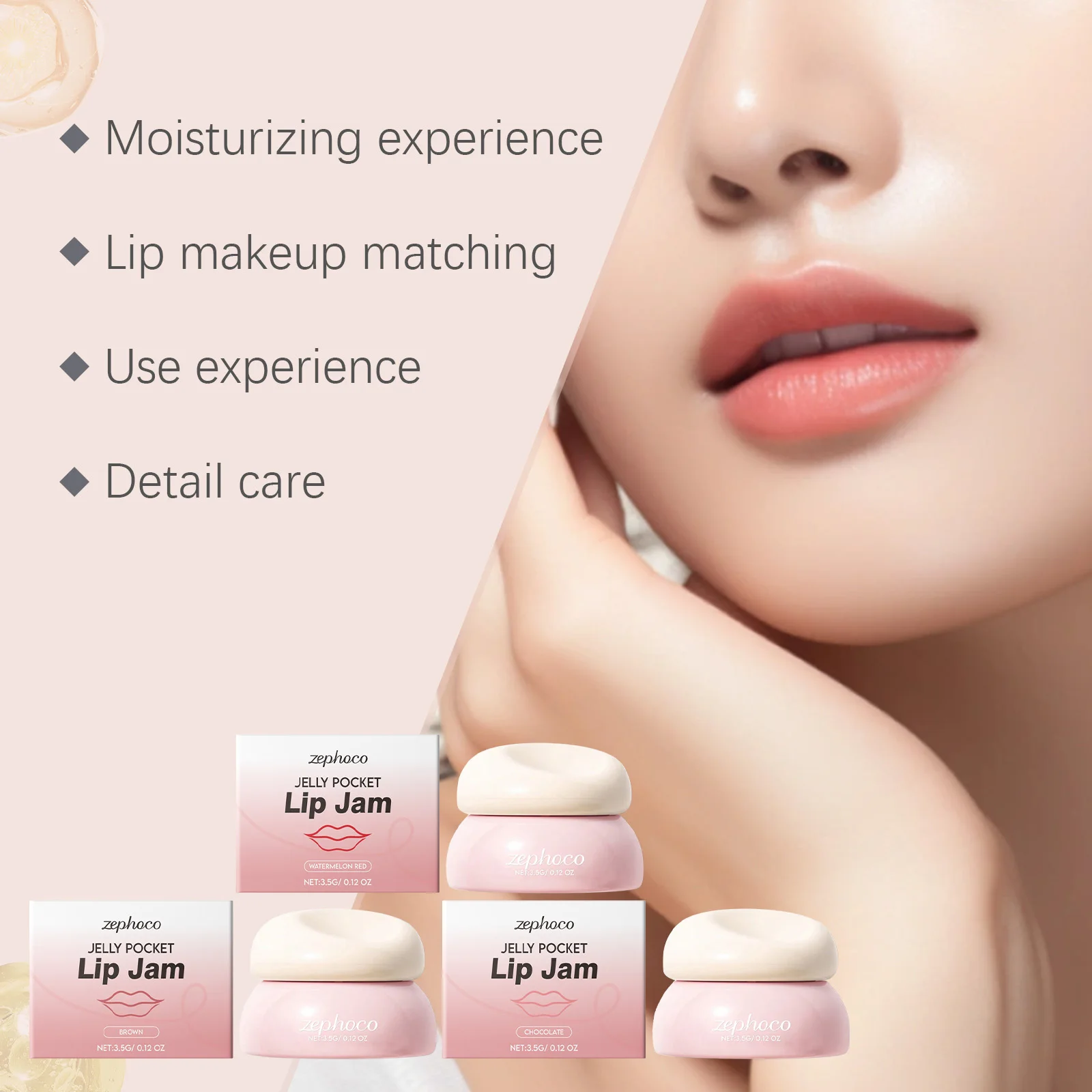 Rossetto Idratante al Cioccolato/Marrone/Rosso Anguria, Balsamo Labbra Illuminante, Trucco Labbra Portatile