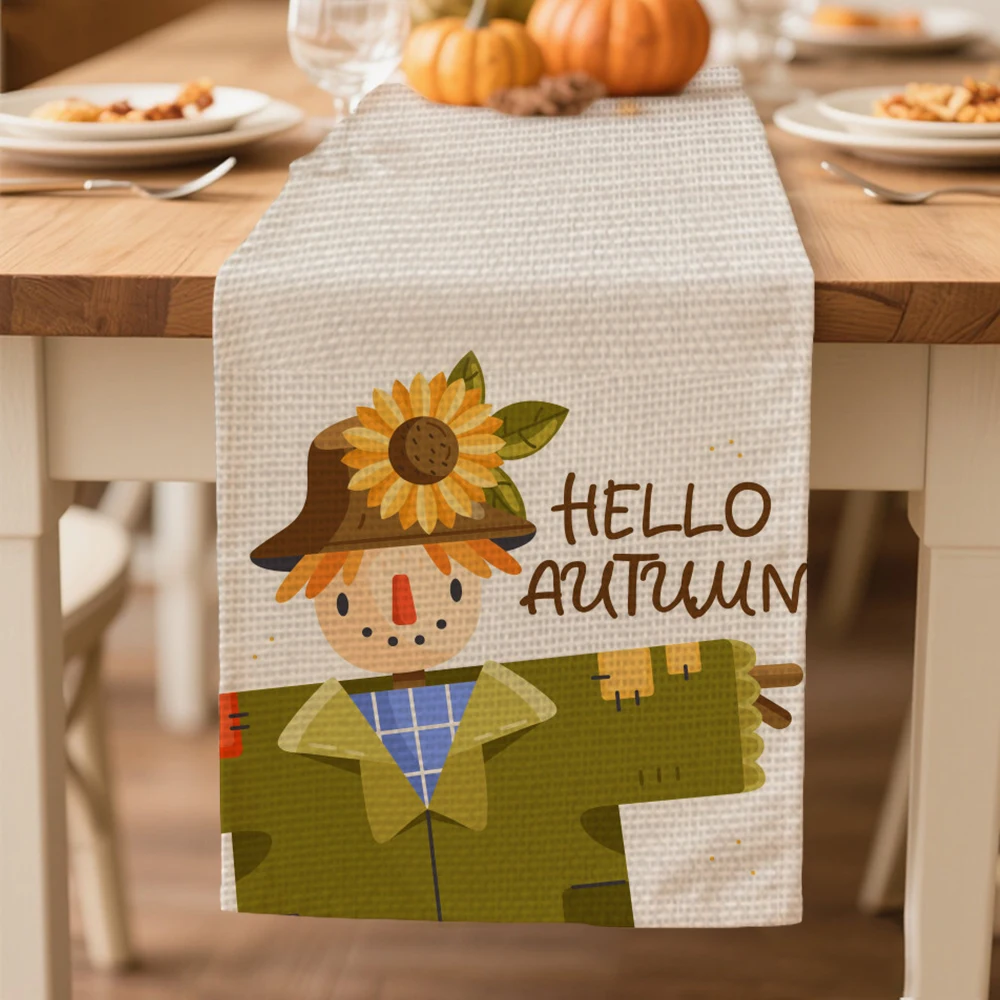 

table runners autumn Table decoration and accessories for Harvest Festival Thanksgiving Day tablecloth