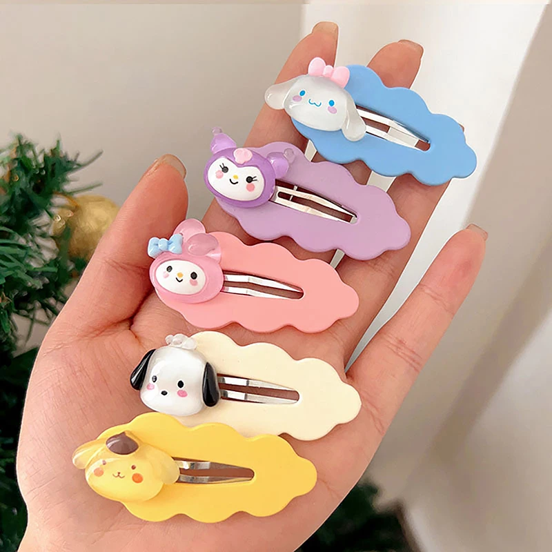 Sanrio Kinder Cartoon Haarnadel Seiten clips niedlich frisch süß bb Clip Farbe Wolke Haarnadel für Mädchen koreanischen Stil Kawaii Pony Clip