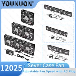 Denetleyicisi ile 120mm 3000RPM Fan soğutma 12cm 12V 220V Btc makine şasi iş istasyonu kabine radyatör sunucu fanı