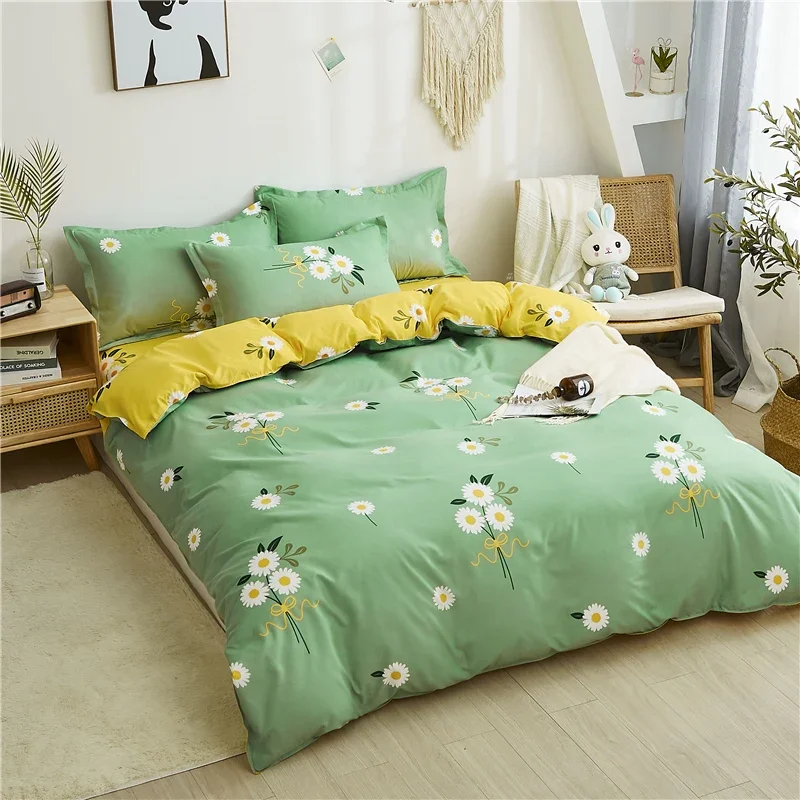 

Fresh Floral Pattern Duvet Cover Set 3Pcs Bedding Bedroom Decor Soft Breathable 1 Duvet Cover 2 Pillowcases Machine Washable