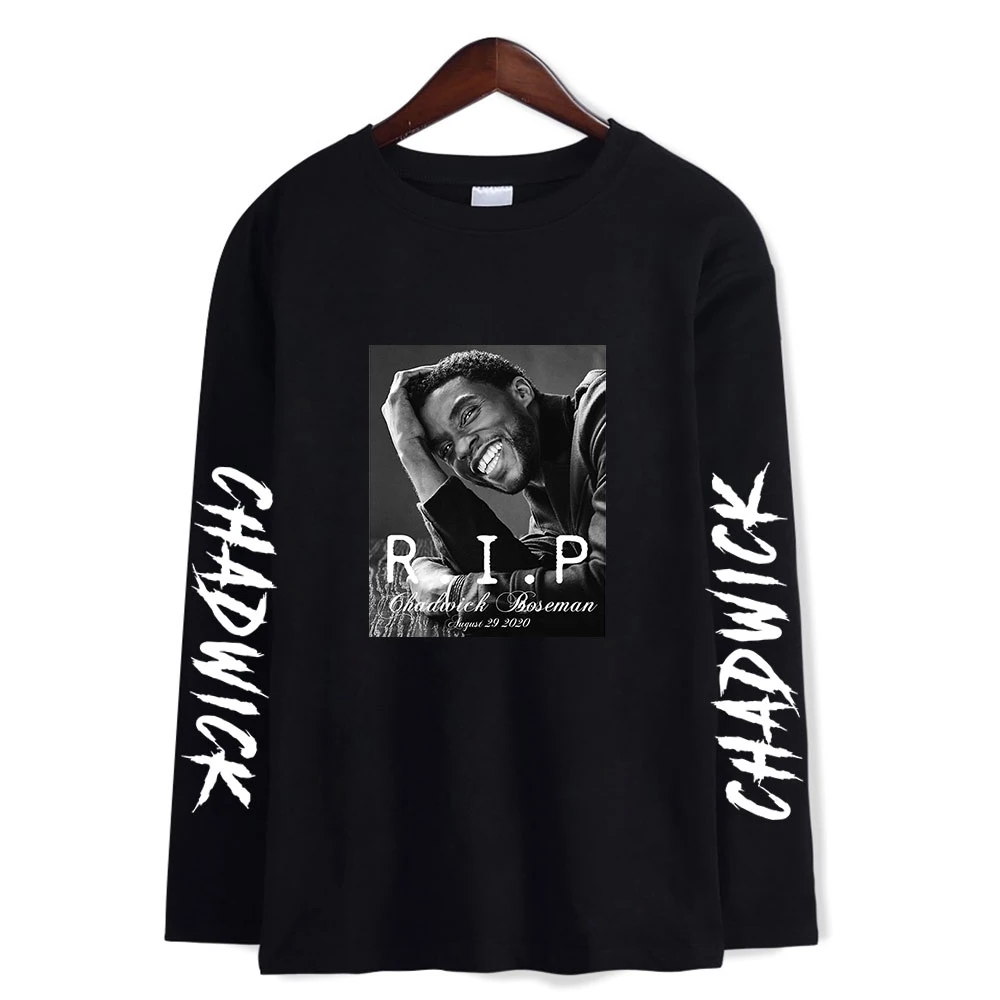 

Chadwick Boseman Tshirts Women Casual Long Sleeve Chadwick Boseman RIP T-shirt Print for Men and Women shirts for men