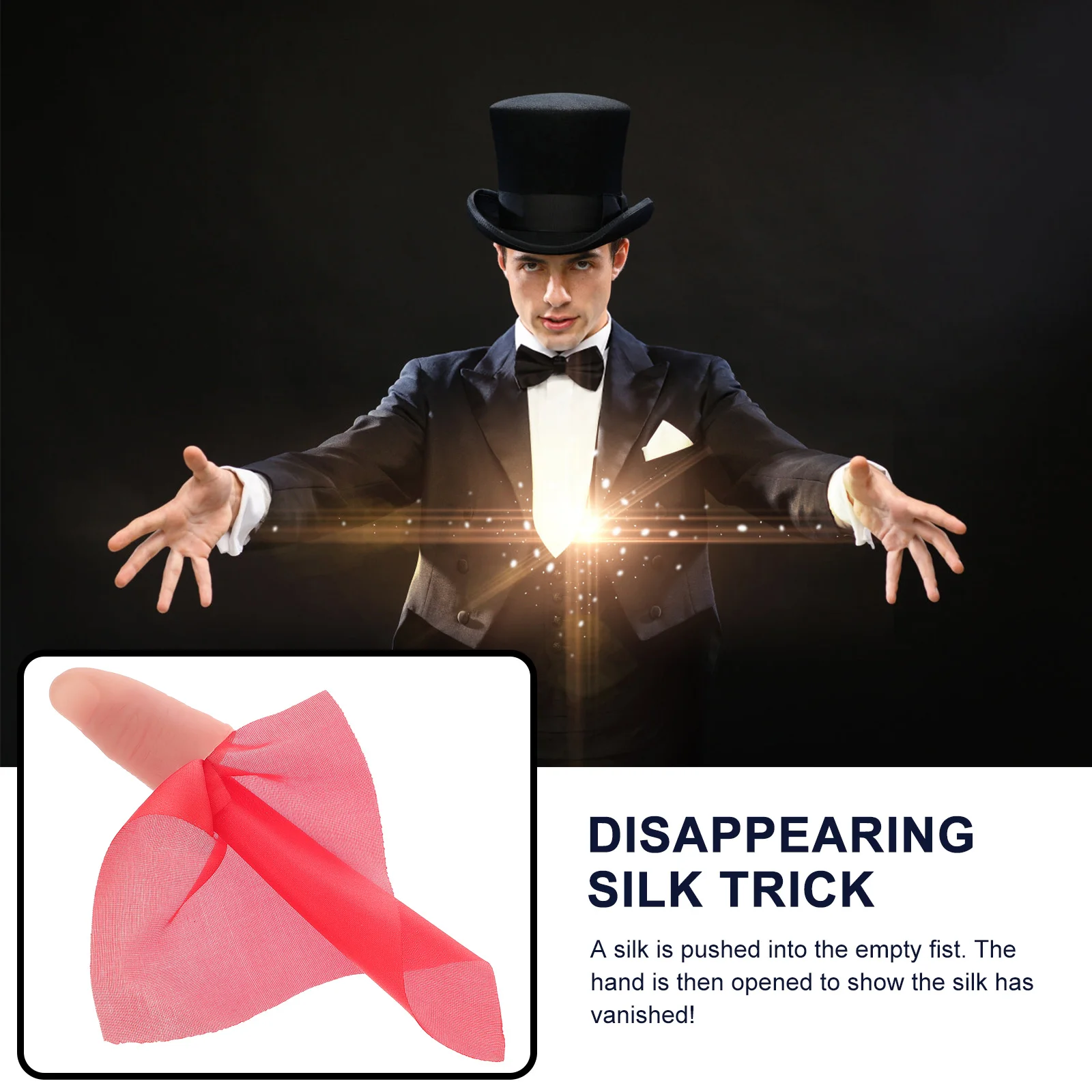 

Silk Scarf Props Fake Finger Toy Prank Fingers Trick Toys Child Novelty Thumb Can