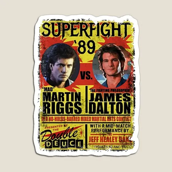 Superfight 89 Martin Riggs From Letha  Magnet Toy Decor Stickers Kids Refrigerator Magnetic Funny for Fridge Organizer Holder