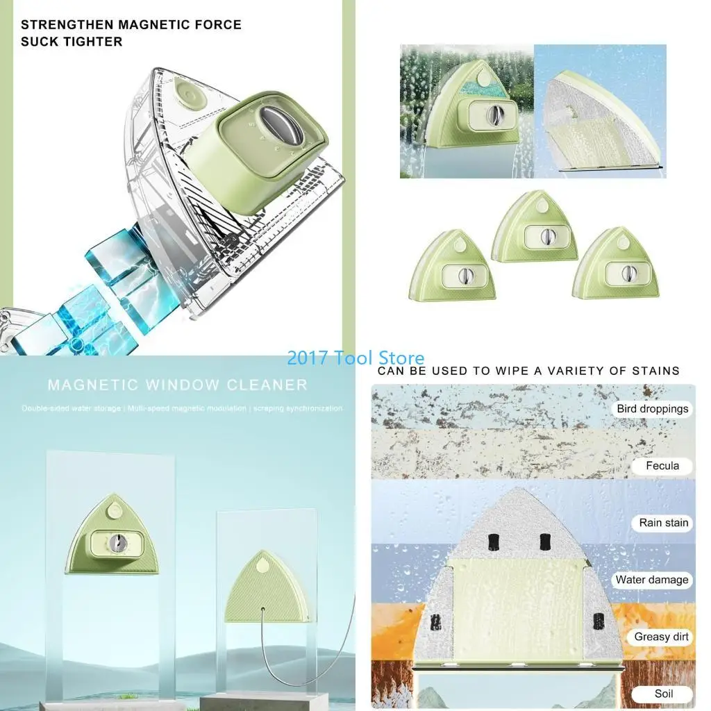 

K92A Эргономичный магнитный скребок для окон с дозатором воды Стеклоочистители для очистки балконных стеклянных перил