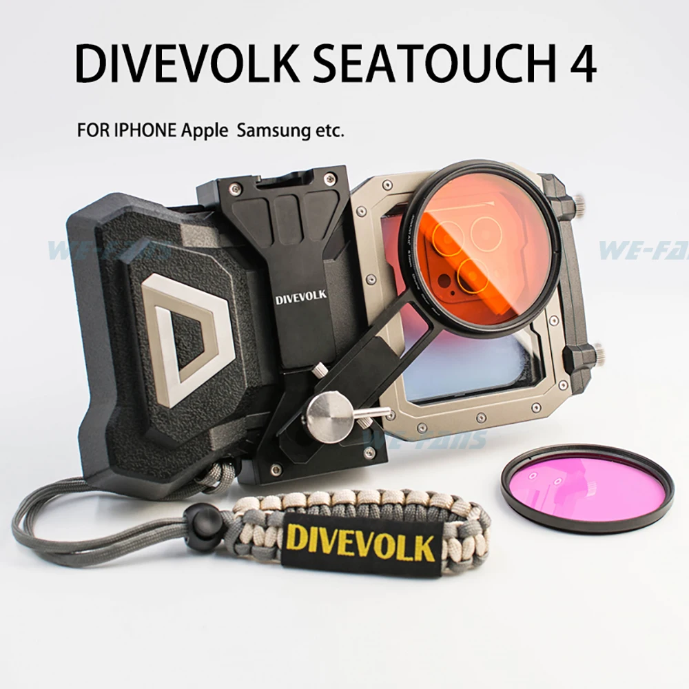 DIVEVOLK Seatouch 4 Max Phone Diving Case Swimming Waterproof Hd Underwater Photography For Iphone 14 Pro Max For Sumsung Xiaomi