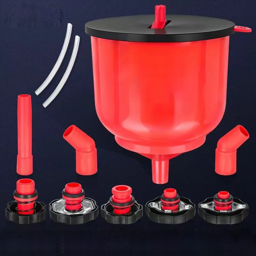 

12pcs No-Spill Coolant Funnel Kit Radiator Coolant Filling Funnel Kit Air Bleeding Includes 5 Adapters for Ford GM