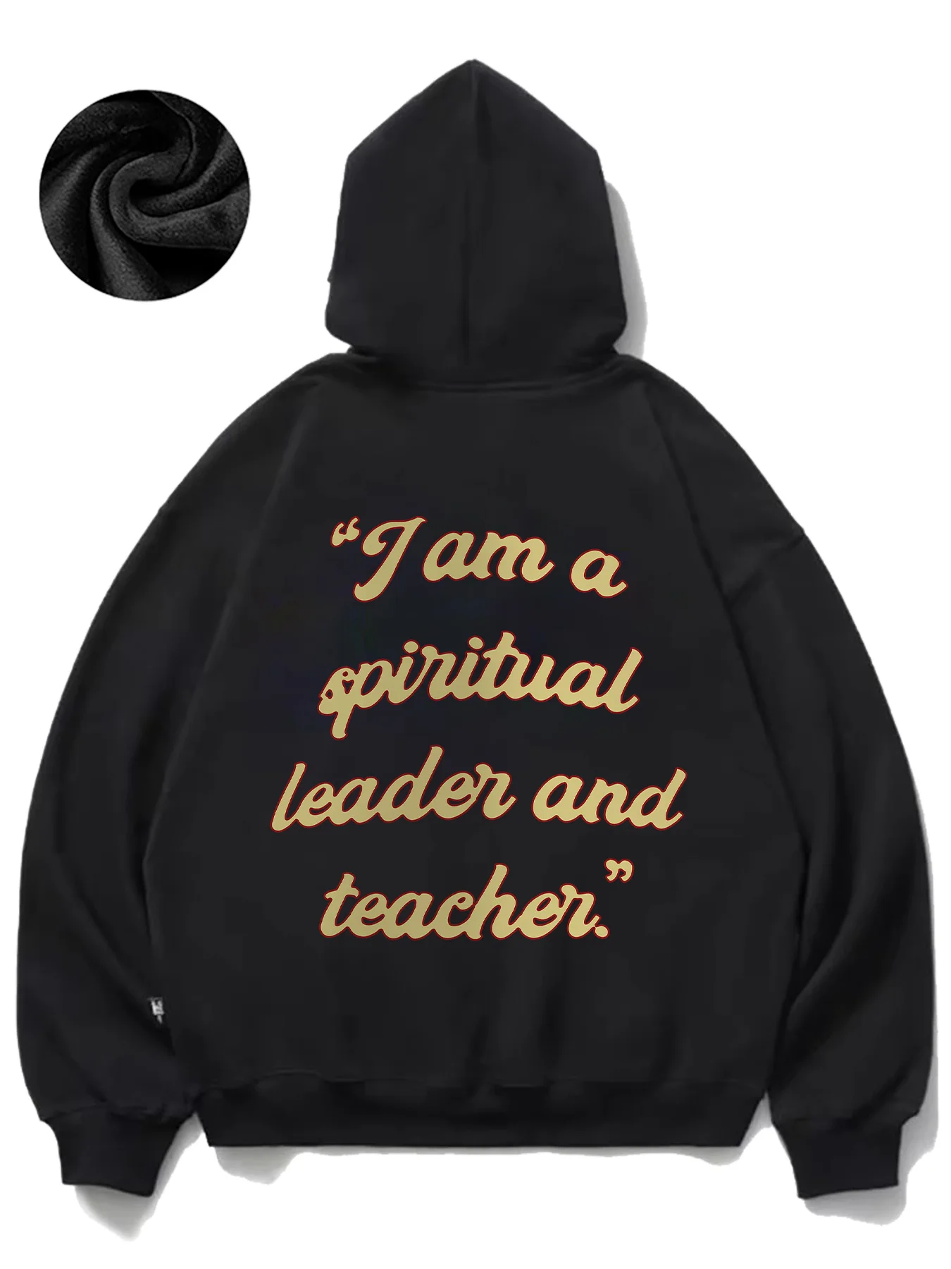 

Motivational quotes layout design trendy men's fashion hooded sweatshirt for casual wear in autumn and winter, flannel fabric