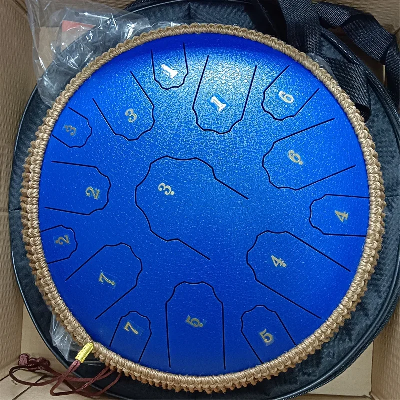 Wholesale percussion instrument Drum 13 Inch  15 Note Various Colors Popular Designs Tongue Drum With Accessories